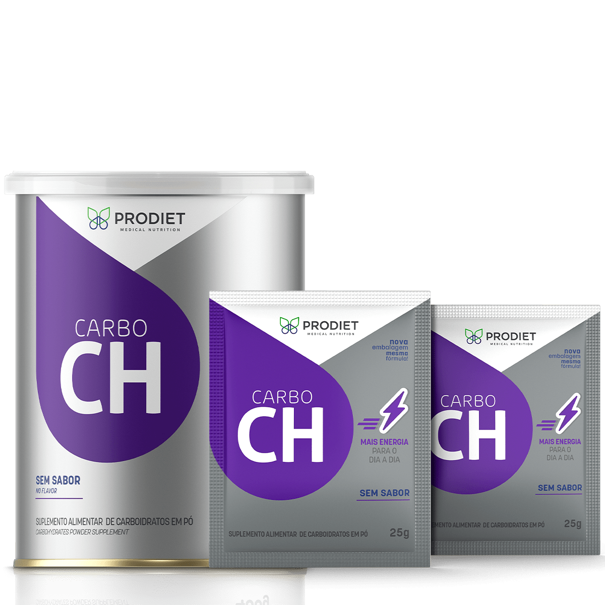 Suplemento de carboidrato em pó CarboCH da Prodiet